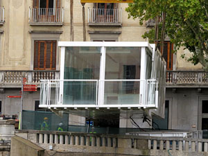 Desmuntatge de l'espai gastron&ograve;mic El Vol