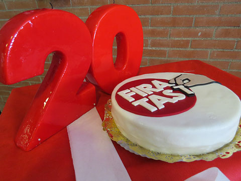 El pastís de celebració dels 20 anys de Firatast