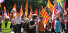 Manifestació de l'1 de maig Dia del Treball pels carrers de la ciutat