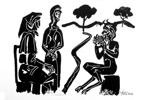 Il·lustració de Domènec Fita sobre Pan