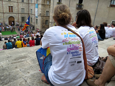 Escales de la catedral durant la presentaci&oacute; dels deu eixos