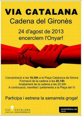 Cartell de Via Catalana. Cadena del Giron&egrave;s