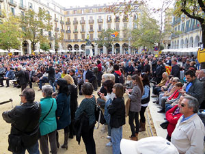 Crida a la participació per al 9N a la plaça de la Independència