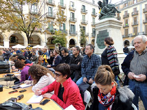 Crida a la participació per al 9N a la plaça de la Independència