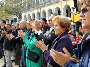 Crida a la participació per al 9N a la plaça de la Independència