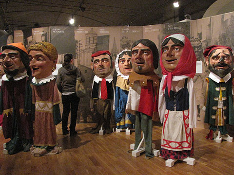 Un dels muntatges de l'exposició desprès de la inauguració