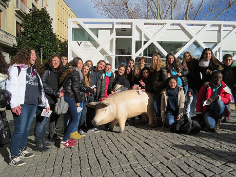 FIPORC 2015. Fira del porc de Riudellots de la Selva. Presentaci&oacute; al Vol de Girona