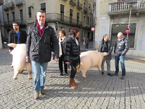 FIPORC 2015. Fira del porc de Riudellots de la Selva. Presentaci&oacute; al Vol de Girona