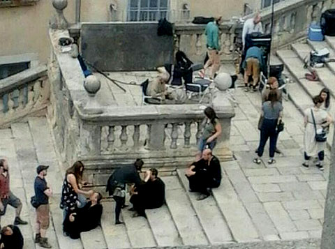 Rodatge a les escales de la Catedral amb exèrcits de Tyrell i Sparrows