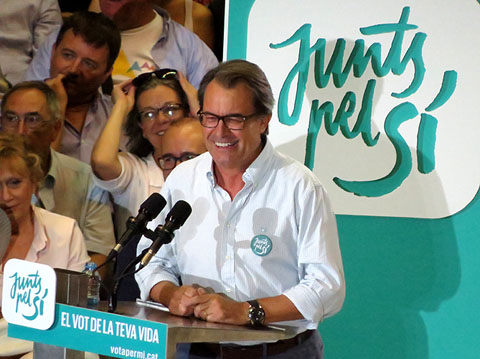 Artur Mas en un moment de la seva intervenci&oacute;