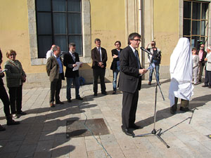 Inauguració escultura de Laureà Dalmau i Pla