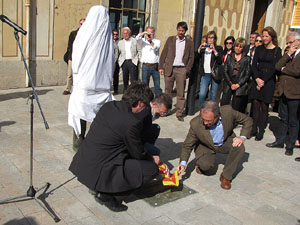 Inauguració escultura de Laureà Dalmau i Pla