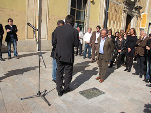 Inauguració escultura de Laureà Dalmau i Pla