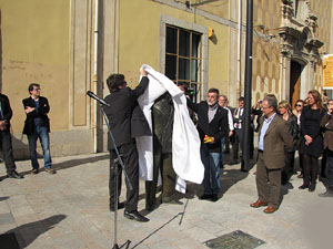 Inauguració escultura de Laureà Dalmau i Pla