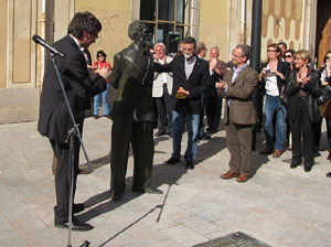 Inauguració escultura de Laureà Dalmau i Pla