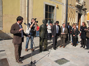 Inauguració escultura de Laureà Dalmau i Pla