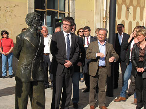 Inauguració escultura de Laureà Dalmau i Pla