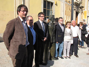 Inauguració escultura de Laureà Dalmau i Pla