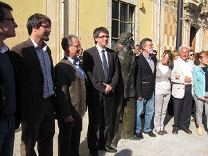 Inauguració escultura de Laureà Dalmau i Pla