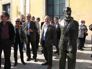 Inauguració escultura de Laureà Dalmau i Pla