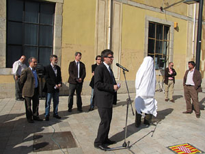 Inauguració escultura de Laureà Dalmau i Pla