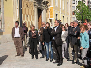 Inauguració escultura de Laureà Dalmau i Pla