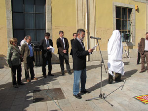 Inauguració escultura de Laureà Dalmau i Pla