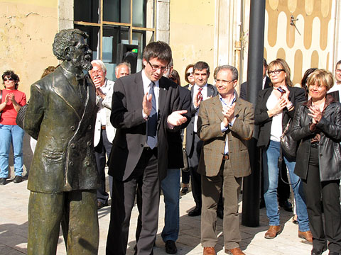 Inauguració oficial de l'escultura de Laureà Dalmau i Pla
