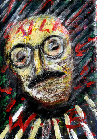 Walter Benjamin. Acrílic sobre paper, 35 x 50 cms. Lluís Bosch Martí