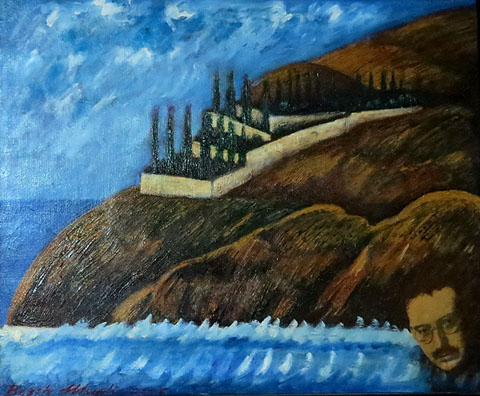 Cementiri de Portbou. Oli homenatge a Walter Benjamin. Lluís Bosch Martí