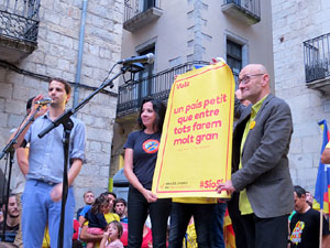 Concentraci&oacute; pel 9N a la pla&ccedil;a del Vi