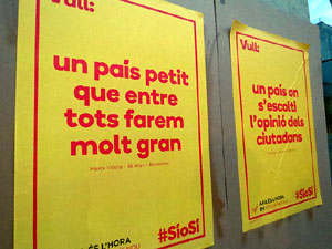 Concentraci&oacute; pel 9N a la pla&ccedil;a del Vi