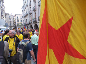 Concentraci&oacute; pel 9N a la pla&ccedil;a del Vi