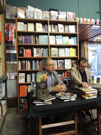 Miquel Fañanàs i Xavier Delòs durant l'esdeveniment