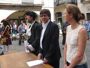 Sortida de la bas&iacute;lica de Sant Feliu