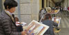 Trobada d'aquarel·listes a la plaça de la Independència