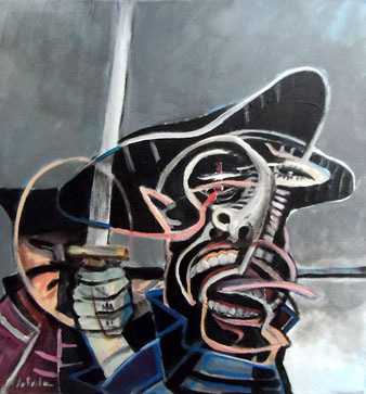 Fragment de la reinterpretaci&oacute; del quadre d'Antoni Estruch