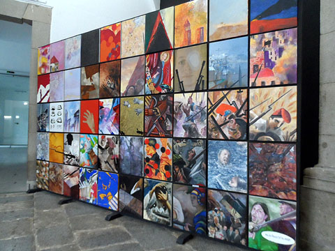 Conjunt de les 50 reinterpretacions del quadre d'Antoni Estruch