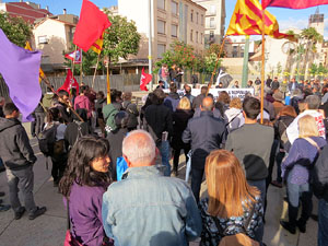 Manifestaci&oacute; de l'1 de maig a la pla&ccedil;a de l'U d'octubre de 2017