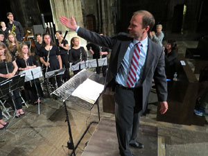 Concert de  l'orquestra Simf&ograve;nica i Conjunt de Vent de l'Institut Guilford, de New Haven, Connecticut a la catedral de Girona