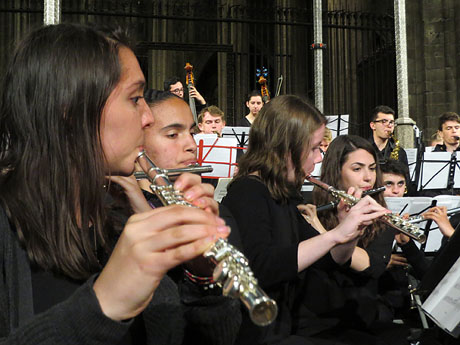 Concert de l'orquestra Simf&ograve;nica i Conjunt de Vent de l'Institut Guilford, de New Haven, Connecticut, a la Catedral de Girona