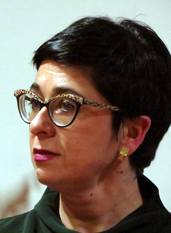 S&iacute;lvia Planas, directora del Museu d'Hist&ograve;ria dels Jueus, durant la seva intervenci&oacute;
