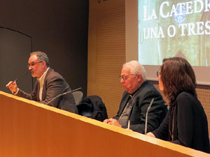 Inauguraci&oacute; de l'exposici&oacute; 1416-1417. La Catedral de Girona, una o tres naus?, al Col&middot;legi Oficial d'Arquitectes a Girona