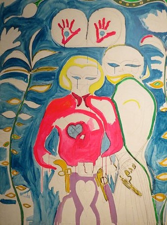 Sense t&iacute;tol. Acr&iacute;lica sobre tela. 202 x 141,5 cm