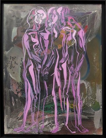 Tres. Mixta sobre tela. 81 x 60 cm. 1984
