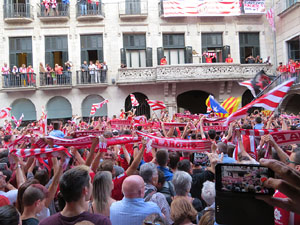 Celebraci&oacute; de l'ascens del Girona FC a primera divisi&oacute;