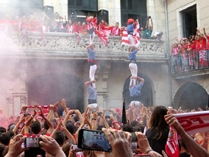 Celebraci&oacute; de l'ascens del Girona FC a primera divisi&oacute;