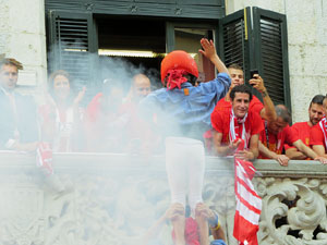 Celebraci&oacute; de l'ascens del Girona FC a primera divisi&oacute;