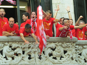 Celebraci&oacute; de l'ascens del Girona FC a primera divisi&oacute;