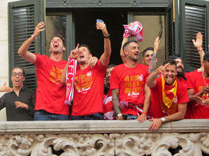 Celebraci&oacute; de l'ascens del Girona FC a primera divisi&oacute;